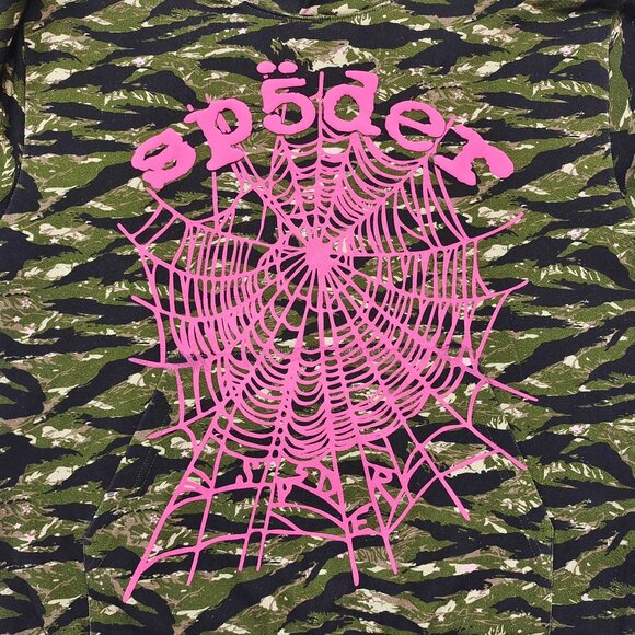 Sp5der OG Web V2 Hoodie Sweatshirt Tiger Camo | Spider Worldwide - Picture 3 of 5